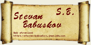 Stevan Babuškov vizit kartica